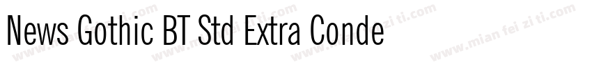 News Gothic BT Std Extra Condensed字体转换